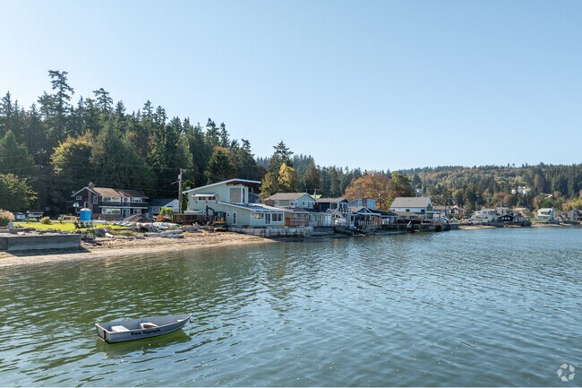 Boats are a common sight throughout the Utsalady Bay on Camano Island.