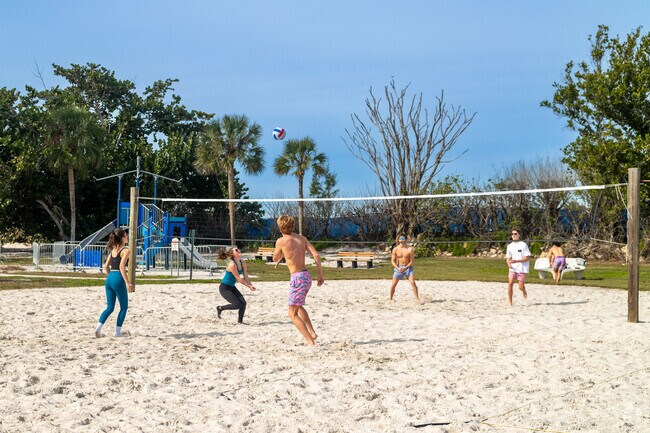 Lowdermilk Park in Coquina Sands has two volleyball courts and holds competitive tournaments.