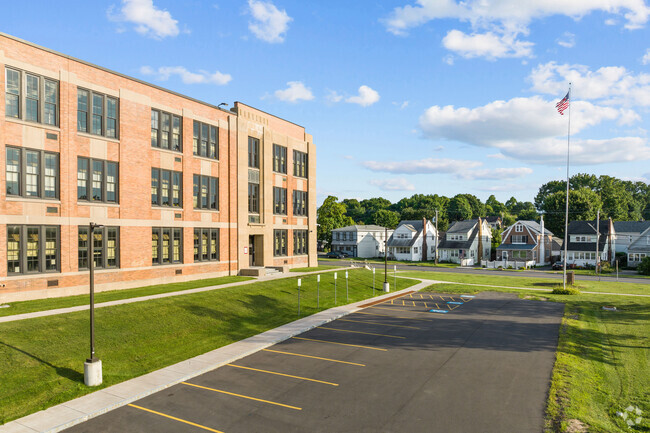 Grant Middle School has a parking lot on campus.