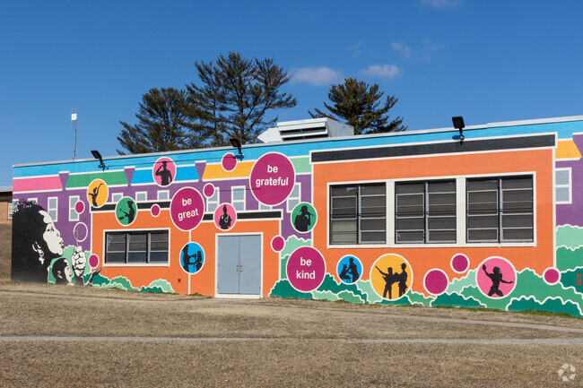 A vibrant mural can be found at Park Heights Academy.