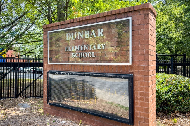 Digital sign at Paul L Dunbar Elementary School in Atlanta.