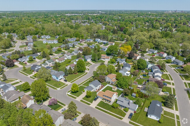 Delta Township contains subdivisions of spacious homes.