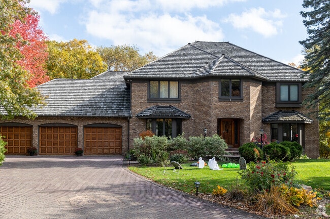 Brick two-story homes are abundant in the Dewey Hill neighborhood.
