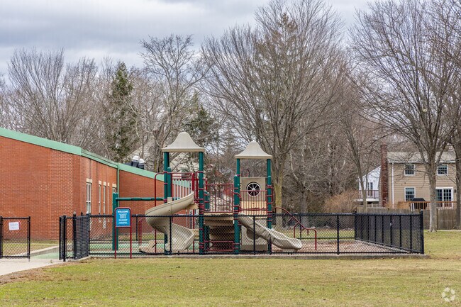 One of the playground areas at the Colonial Park Elementary School in Stoneham, MA.