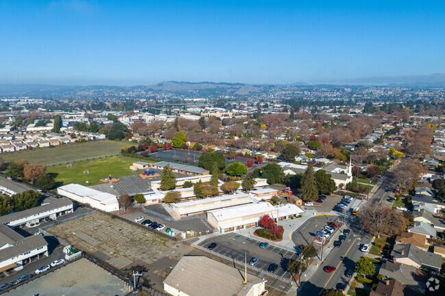 An aerial view of the Grant Elementary School.