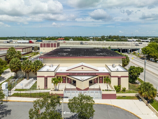 Lake Worth High School has a large gymnasium.
