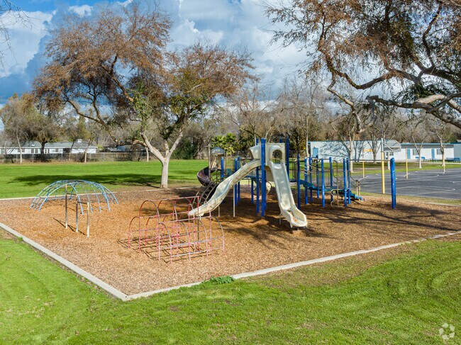 Students at Pinkham Elementary School have several clean areas to play in.