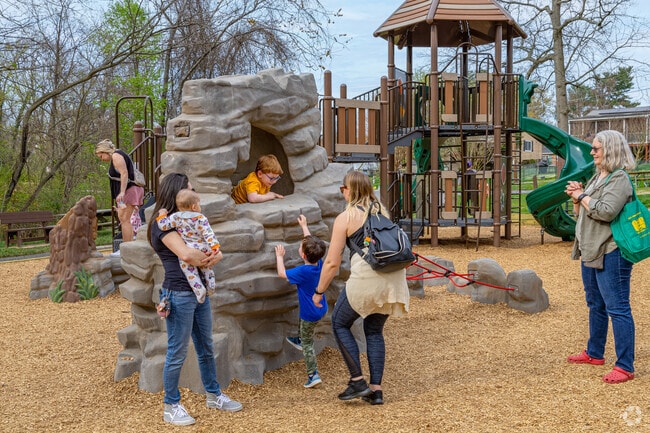 Double Rock Park has a vibrant playground for children to safely enjoy.