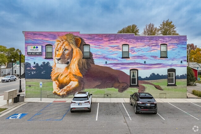 Colorful murals brighten downtown Leo-Cedarville.