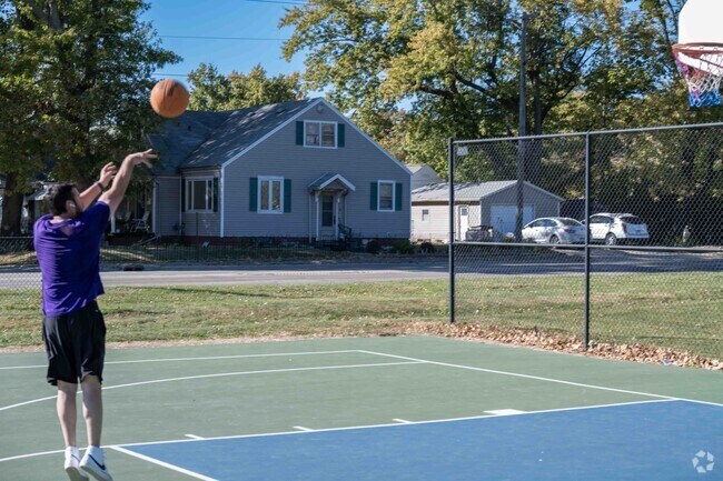 Shoot some hoops at Hess Park near Fans Field.