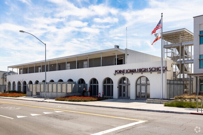 Point Loma High School in Loma Portal has been revamped with modern architecture.