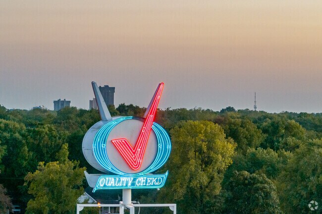 The Highland Dairy plant sits just across from the Robberson neighborhood north of downtown.