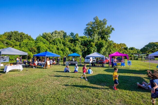 Locals grab a snack or groceries at the Old Hickory Village Farmers Market starting in April.