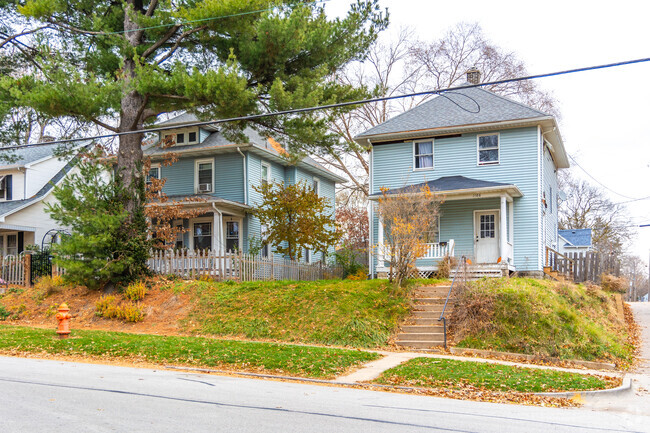 Forest Hill-Highland features a number of two-story homes resting on hills.