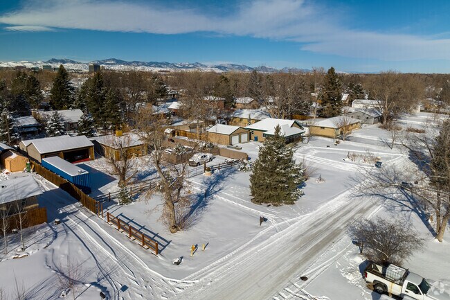Snow-covered roads in Creighton highlight its suburban charm during winter.