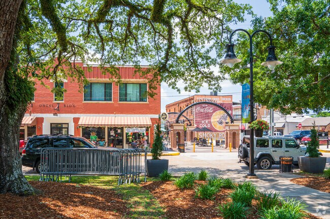 Rotary Centennial Plaza is a hub for dining and retail and is a short drive from Acadian in Downtown Houma.