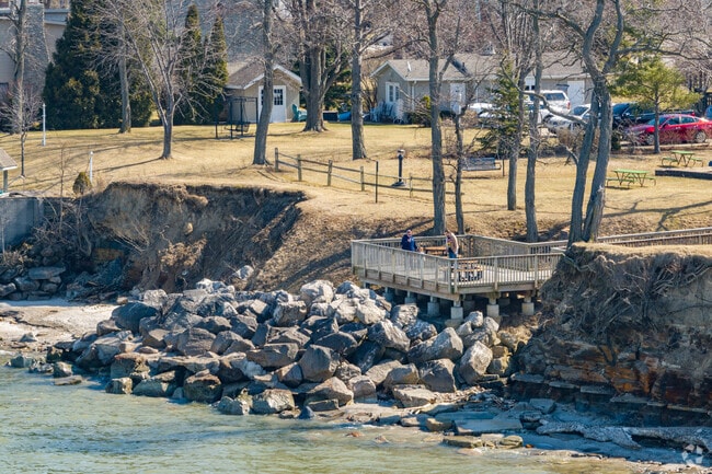 The observation deck at Sheffield Lake's Shell Cove Park is often used for weddings or family outings.