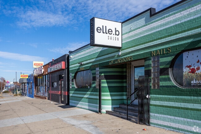 The colorful and curated Elle.B Salon in Chaffee Park, Denver, Colorado.