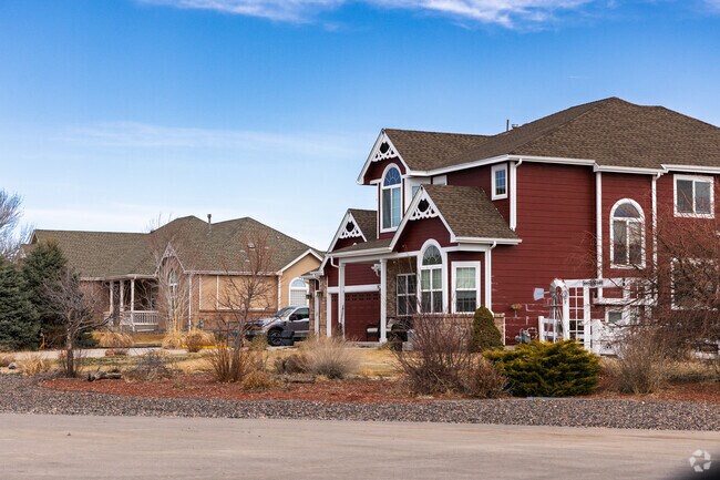 Multistory homes are common in Box Elder Creek Ranch.