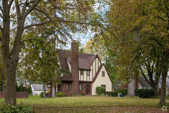 Many of the houses in Ottawa feature the steep gables and decorative timbering of Tudor Revival.