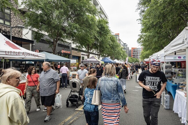 Fresh finds and local flavors at the Mosaic District Farmer's Market, just minutes from Woodburn.