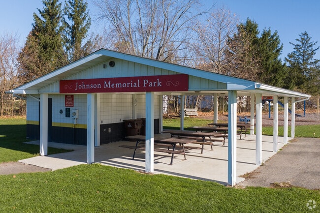 Across from Dansville Elementary School is Johnson Memorial Park and pavilion.