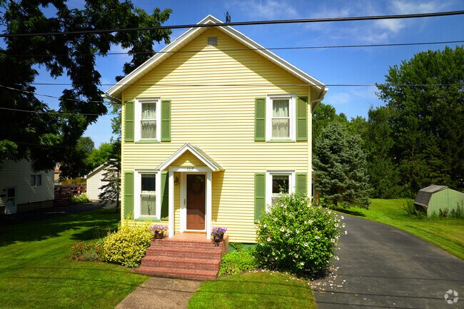Colonial homes can come in vibrant colors in Brockport.