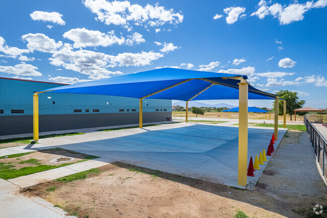 Shaded fun awaits at the covered play area of Bernard Black Elementary School in Phoenix.