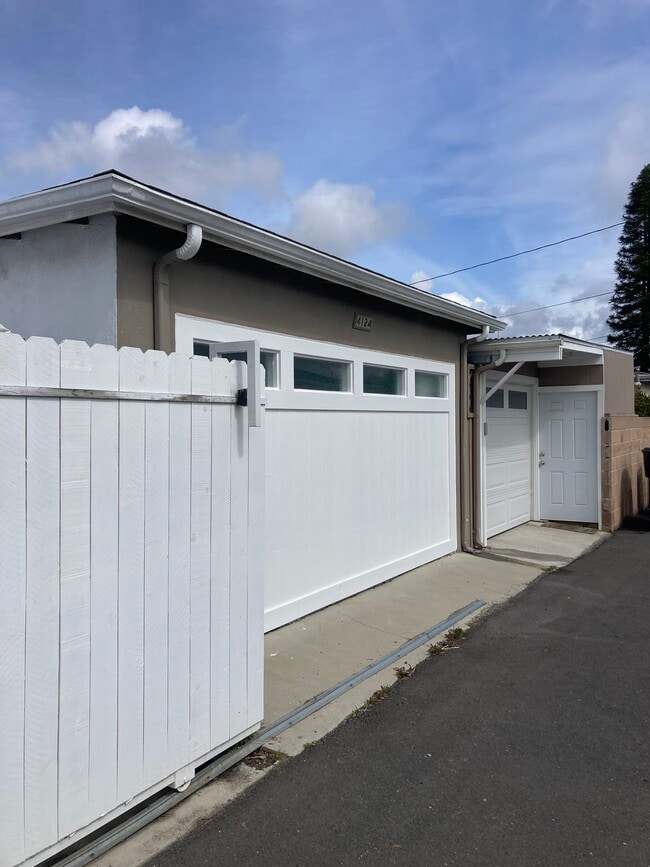 Garage entrance from alley
