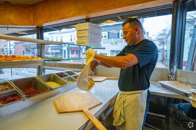 Angelina's Pizza has made the best pies in Teele Square since 1954.