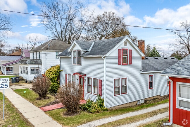 The homes in downtown Eagle Township are built closer together than homes on the outskirts of town.