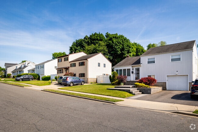 This row of split level type home shows Plainview's tight knit community.