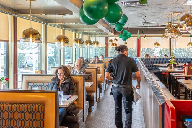 Enjoy breakfast at any time of day at Grand Stage Diner in nearby East Meadow.