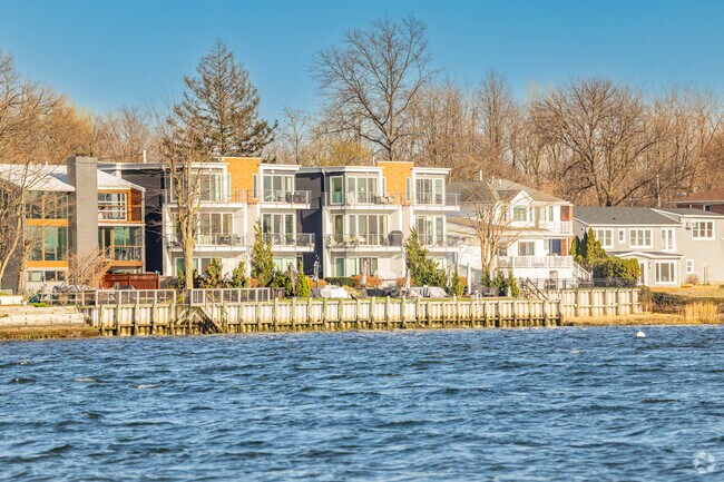 Manorhaven features a variety of waterfront housing, including condos and single family homes.