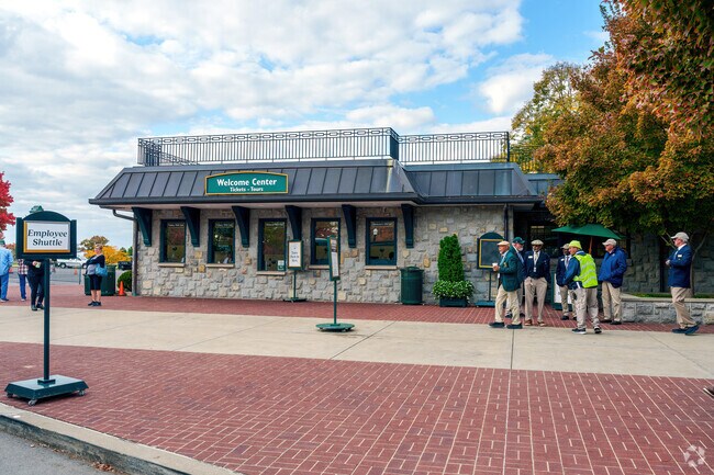 The Welcome Center at Keeneland greets many visitors daily in Versailles.