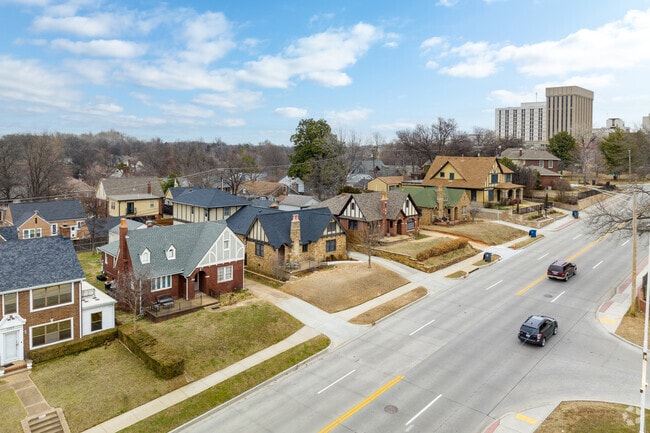 Swan Lake in Tulsa, OK has some of the most unique rows of homes with every design being unique.