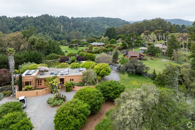 Some Bolinas homes are perched in the hills with large parcels of land.