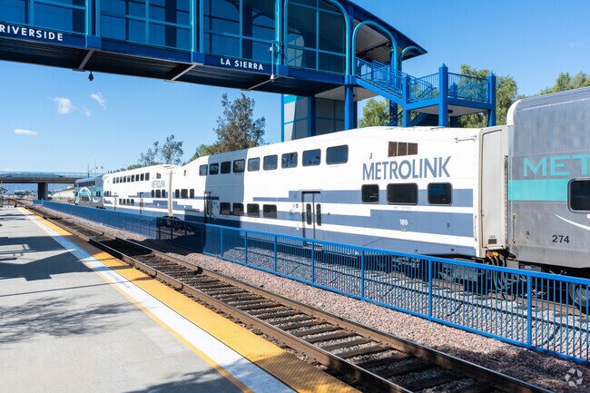 La Sierra Acres residents can take the train going through Metrolink station.