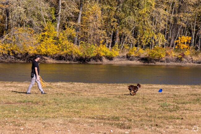 City Park, just across the river, is a favorite retreat for Shimek families.