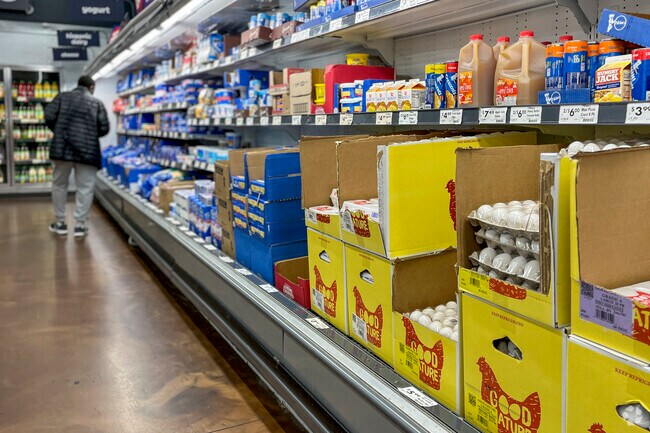 Towanda-Grantley residents can pick up groceries at nearby Save-A-Lot supermarket.