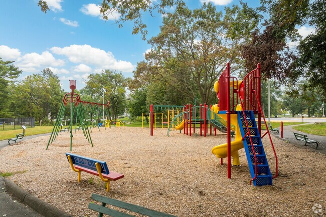 Playground equipment at Myerstown Community Park is popular with local families.