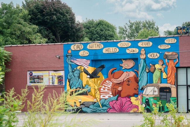 Murals like this add to the feeling of living in Genesee Moselle and the larger Buffalo area.