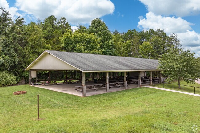 Immaculate Heart of Mary Catholic School has a covered shelter for outdoor activities.