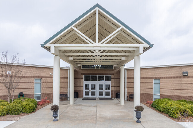 Glenn C. Jones Middle School is one of the newer school buildings in the area.