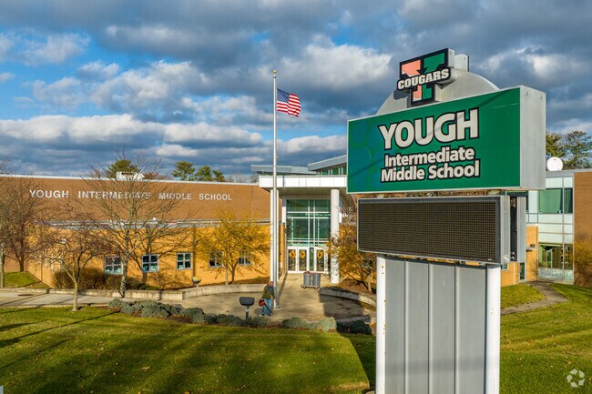 Yough Intermediate Middle School serves grades 5–8 near Sewickley Township.
