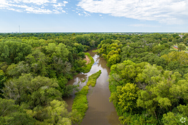 The Arkansas River runs through the neighborhood of Northend Riverview.