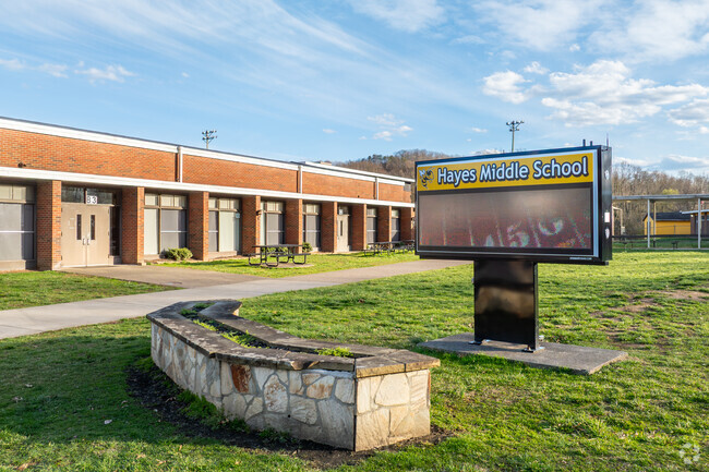 Hayes Middle School serves approximately 490 students in grades 6 through 8 within the Kanawha County School District