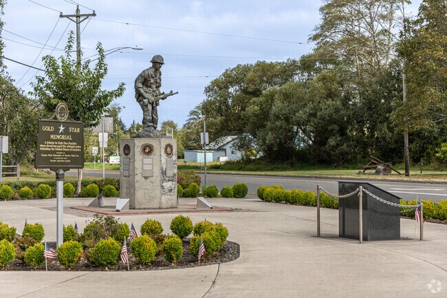 The Gold Star Memorial is landmark in downtown Warrenton.