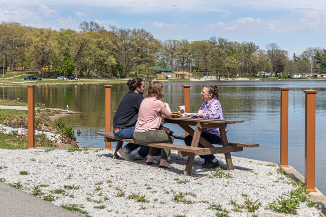 Enjoy family picnics near the lake at Fox Memorial Park in La Porte, Indiana.