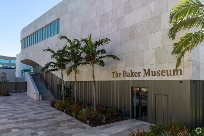 Art enthusiasts will love a visit to the Baker Museum to enjoy vast varieties of artwork and the grand architectural styling of the building itself.